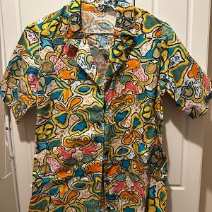 Bundle of 2 handmade women’s shirts Vintage fun patterns